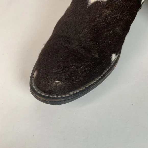 Vintage Larry Mahan Cow Hair Cowgirl Pony Boots 8 B - Picture 11 of 16
